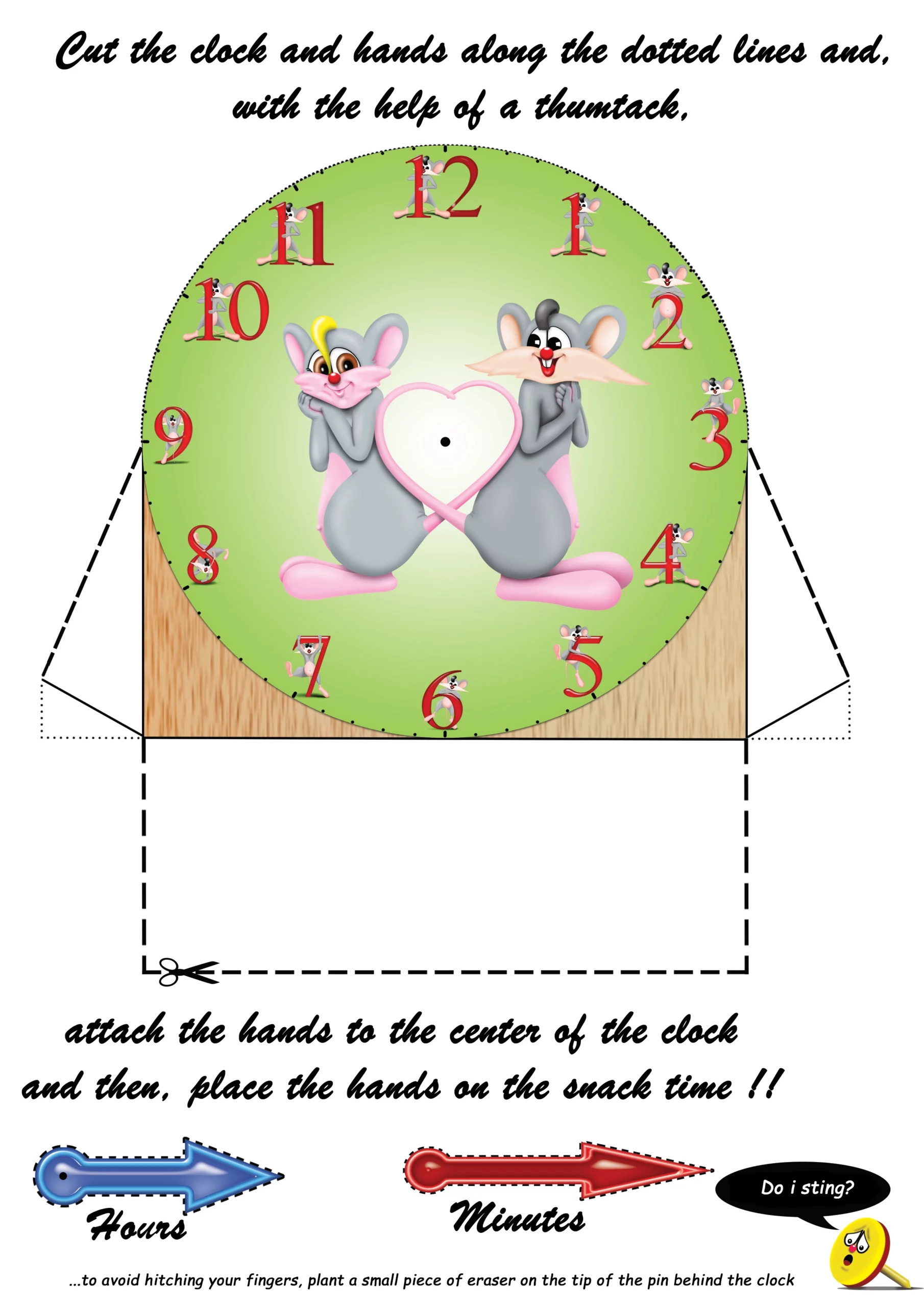 Cut-out clock game