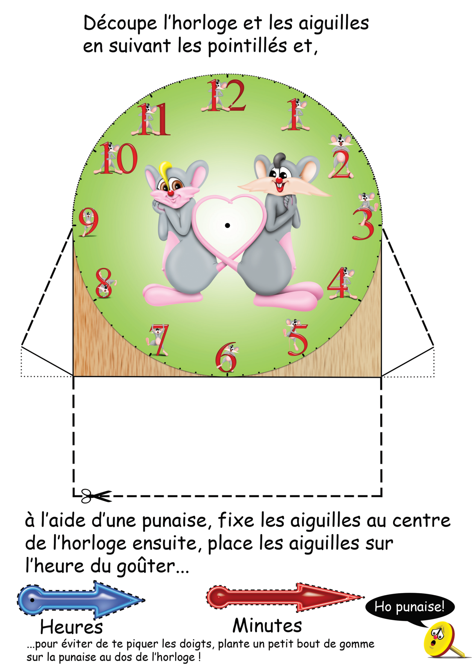 Jeu de l’horloge à découper